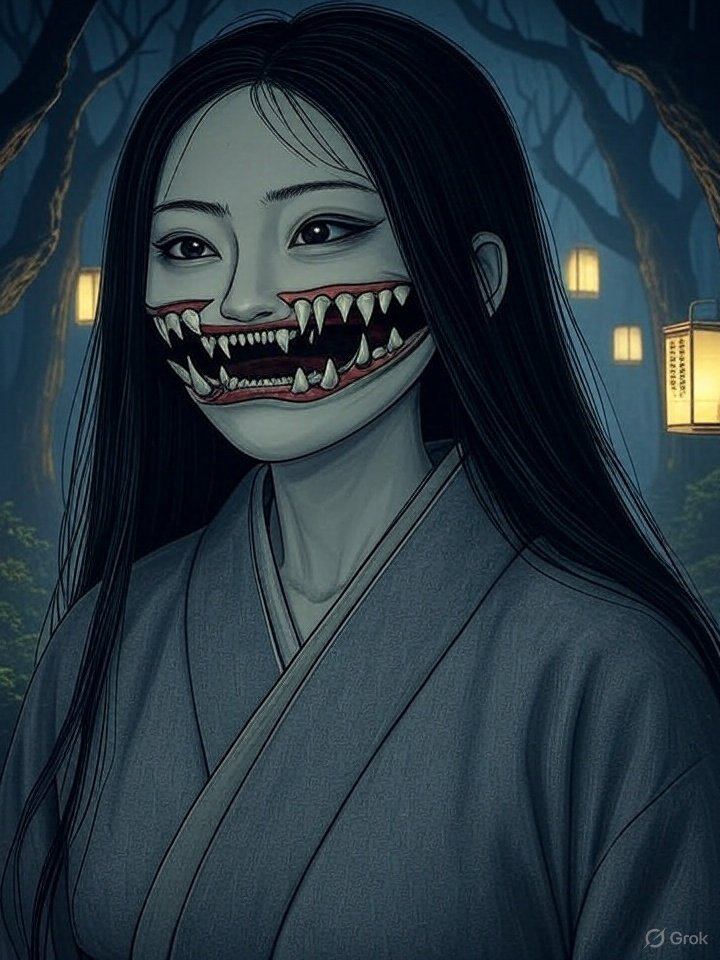 Two-mouthed woman yokai
