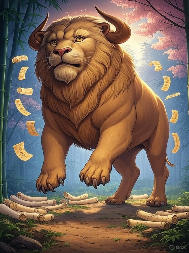 Hakutaku beast illustration