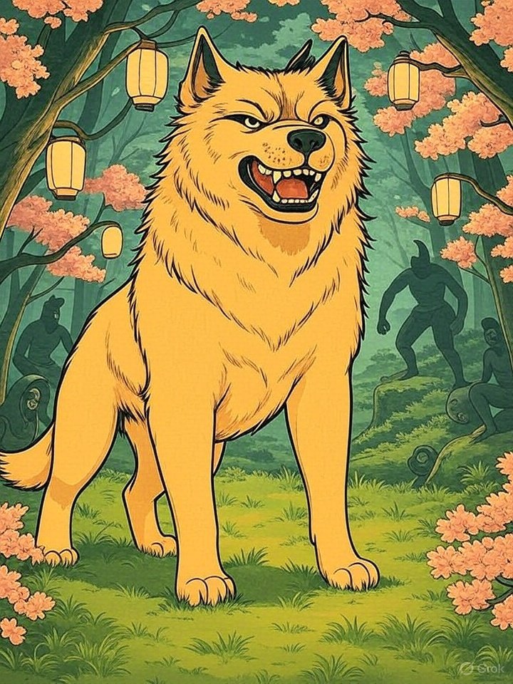 Dog yokai from Zenkō-ji