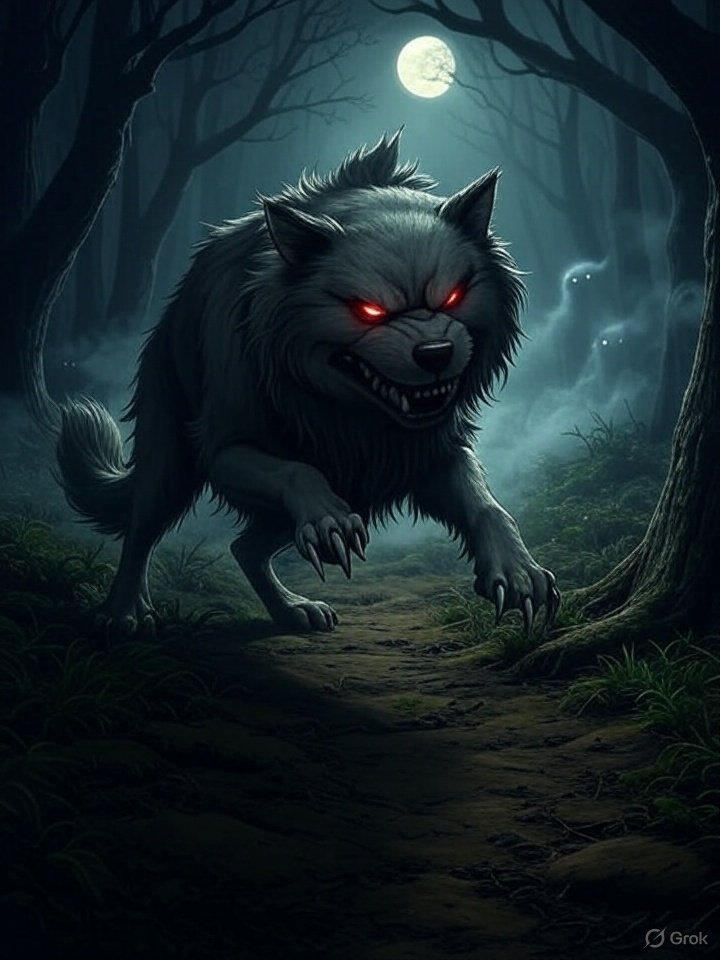 Inugami yokai spirit dog