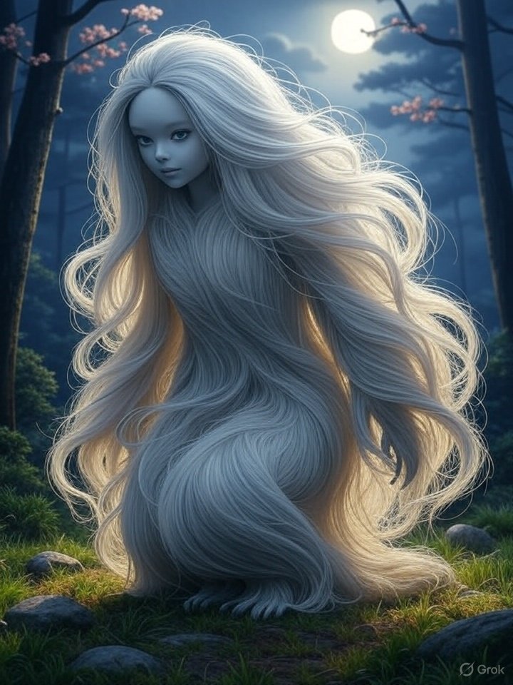 Hairy yokai from Japan