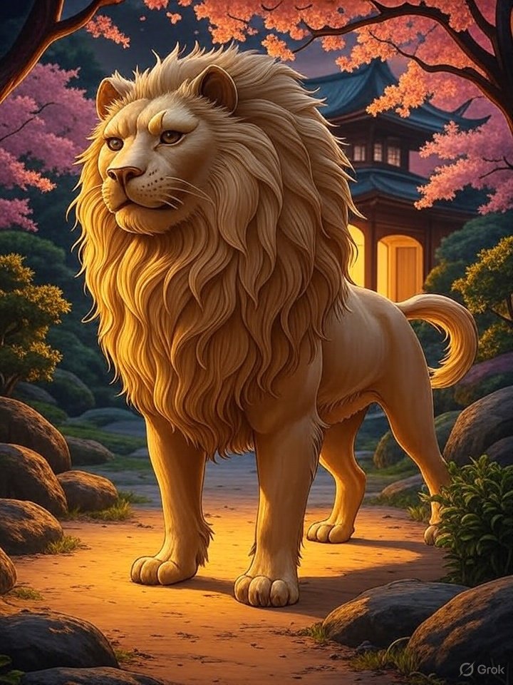 Koma-inu lion dog statue