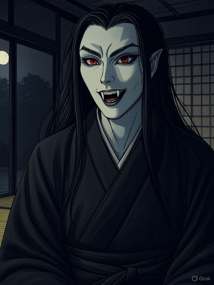 Japanese vampire illustration