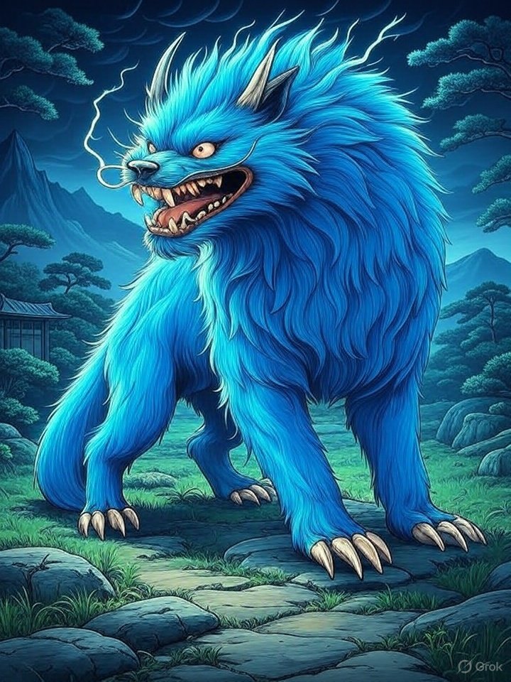 Lightning creature Raijū