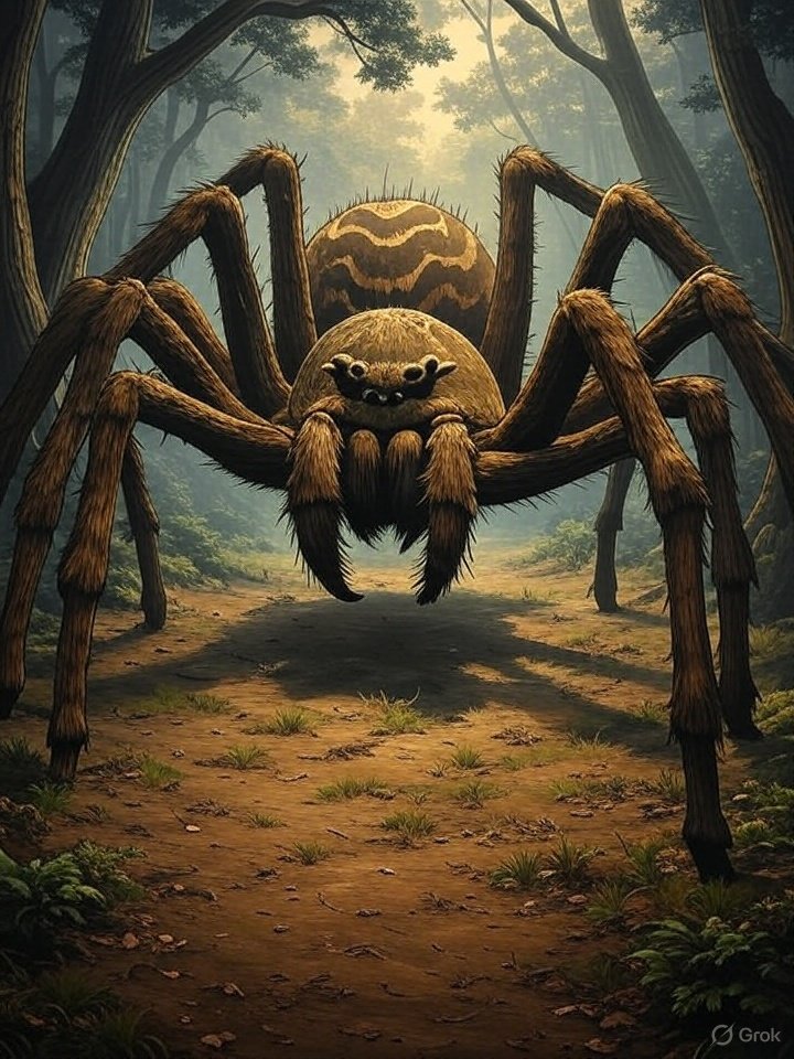 Spider yokai illustration