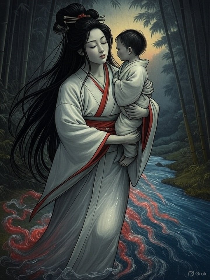 Ghost woman with baby