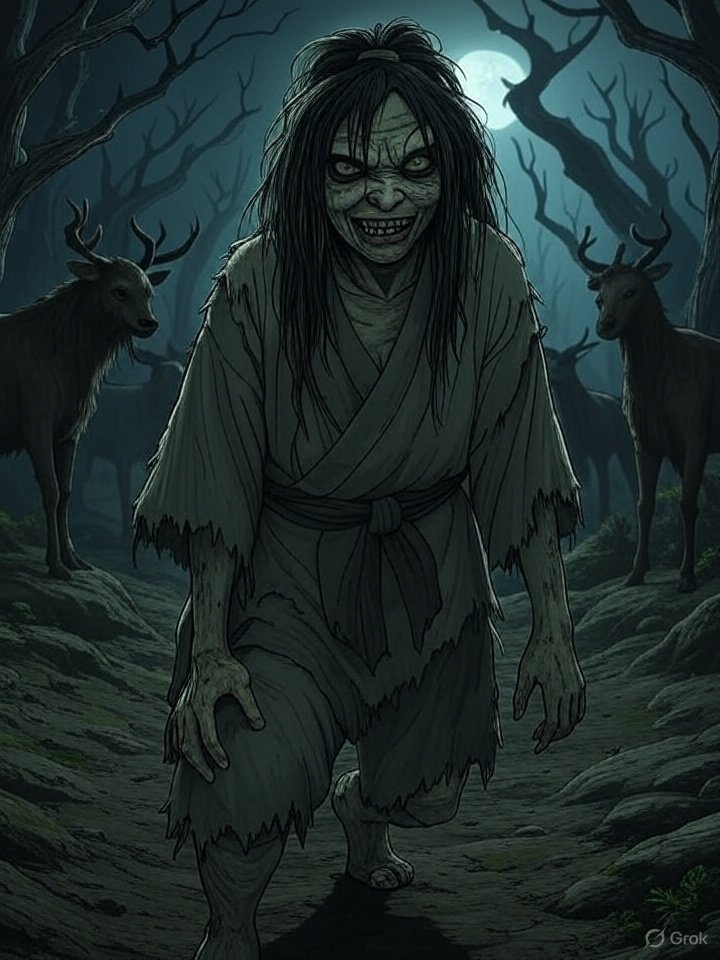 Yomotsu-shikome yokai illustration